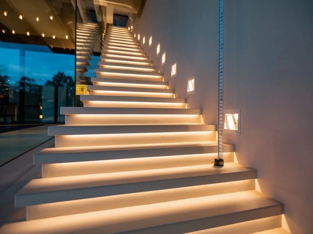 Oświetlenie schodów na jakiej wysokości, aby uniknąć wypadków i poprawić bezpieczeństwo